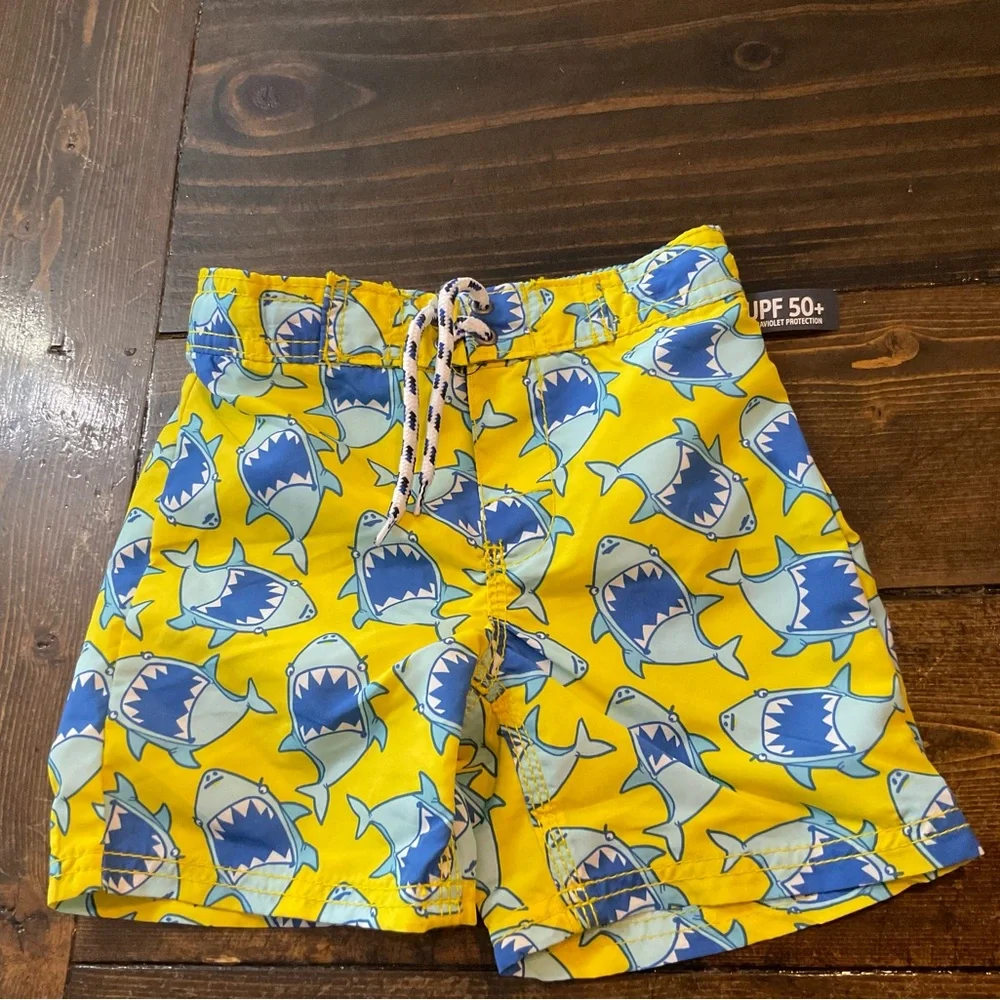 OshKosh B'gosh Yellow and Blue Cartoon Character Shorts
